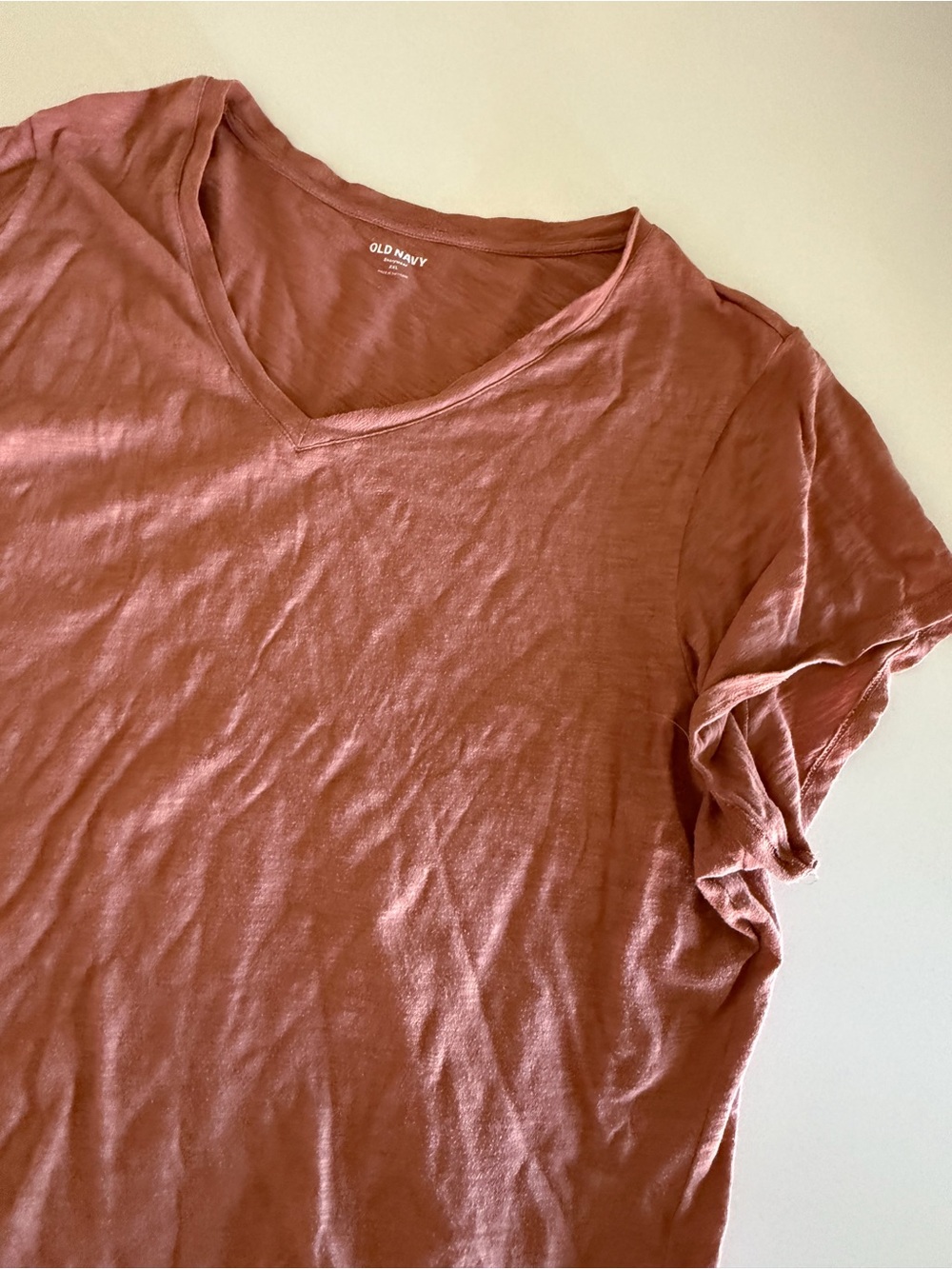 Old Navy Women's Burnt Orange V-Neck Tee